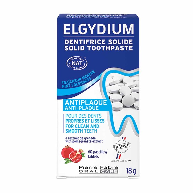 ELGYDIUM - ANTI-PLAQUE Solid Οδοντόκρεμα σε ταμπλέτα - 60tabs